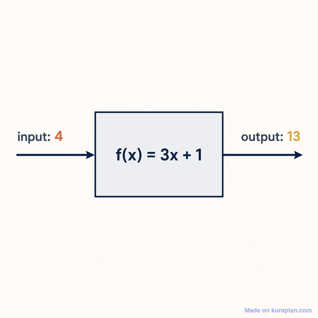 Function machine input → output