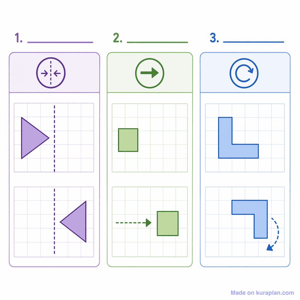 Flips Slides and Turns (simple, unlabeled)