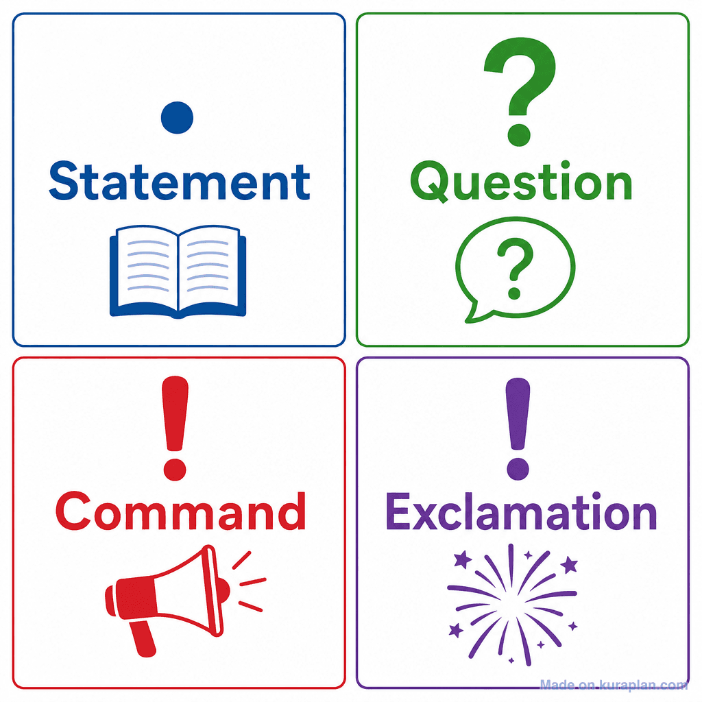 Grammar Sentence Types 4 Poster