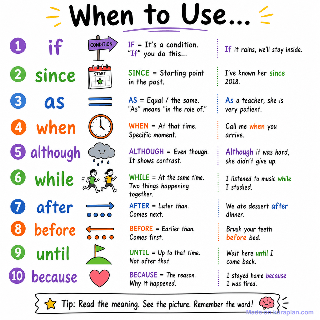Grammar Subordinating Conjunctions Wabub