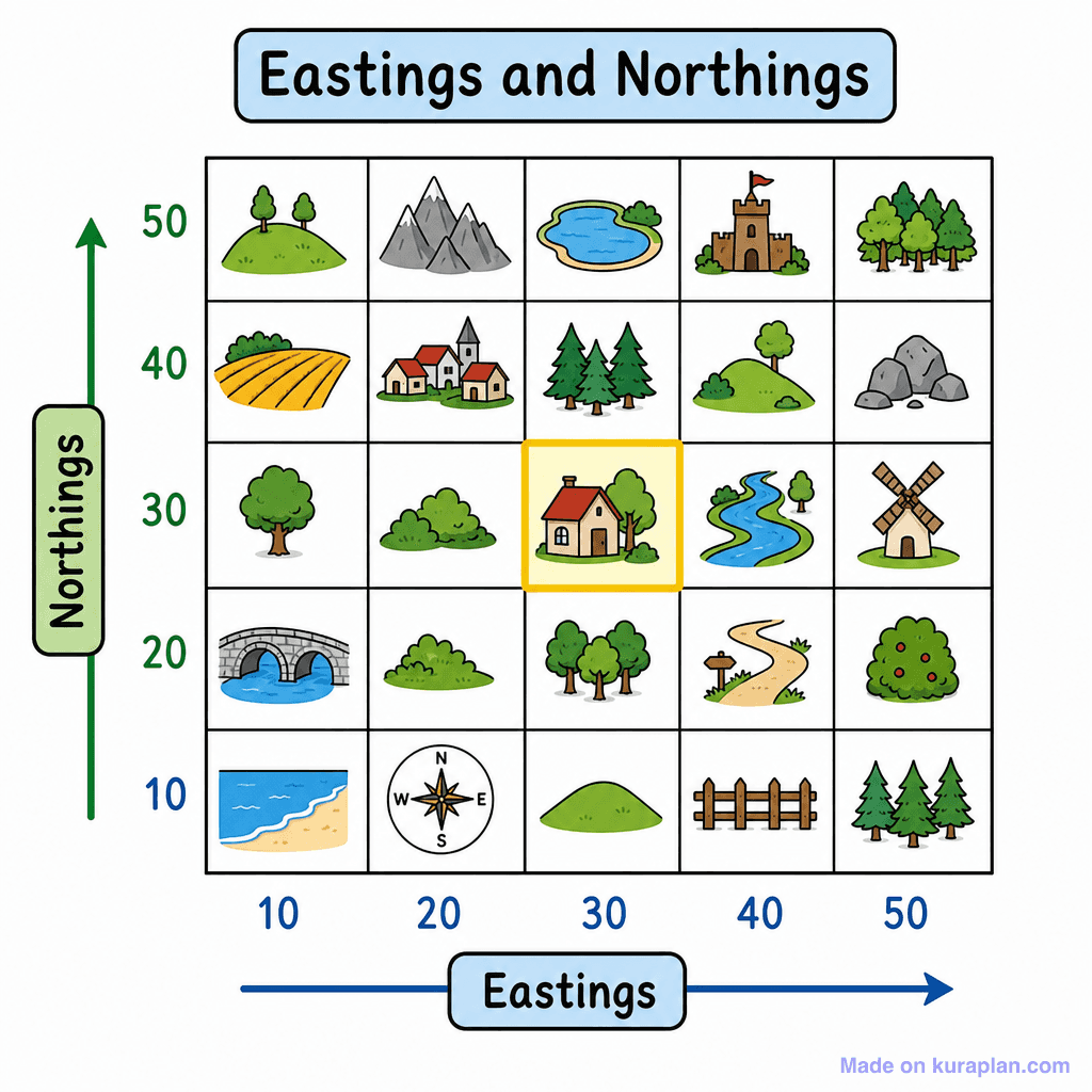 Grid References 4 Figure Diagram