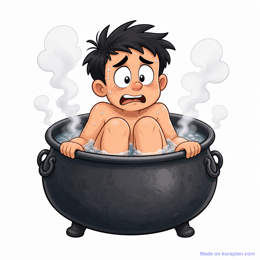 Idiom Get In Hot Water