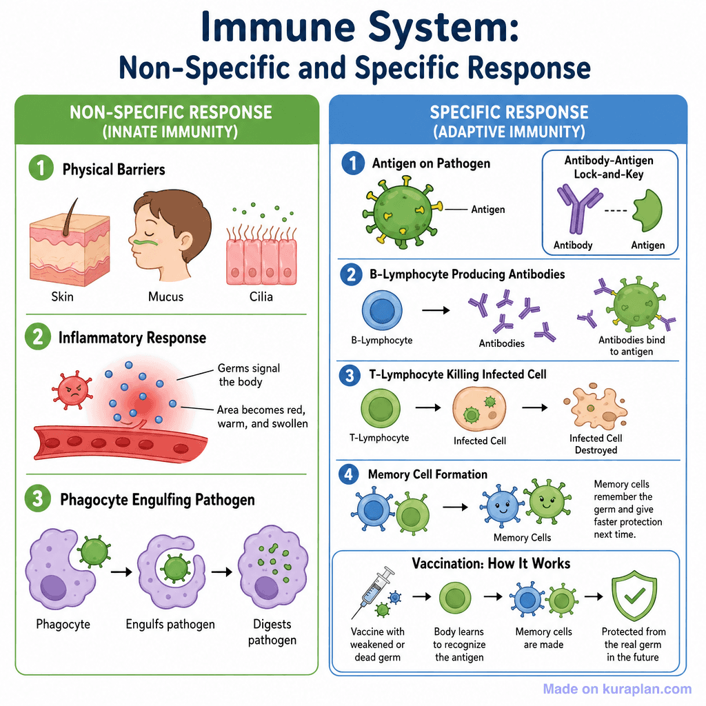 Immune System: Non-Specific and Specific Response (simple)