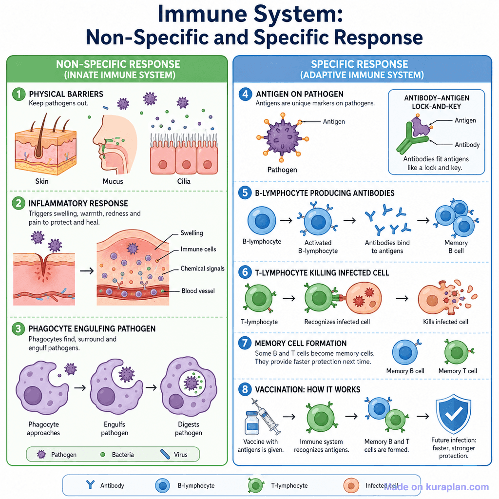 Immune System: Non-Specific and Specific Response (detailed)