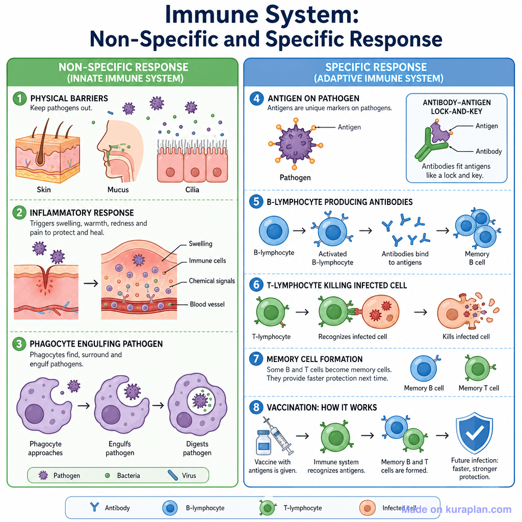 Immune System: Non-Specific and Specific Response (detailed)