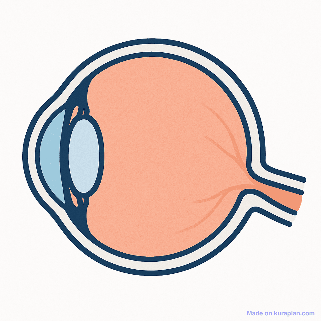 Human eye — cross section (unlabeled)
