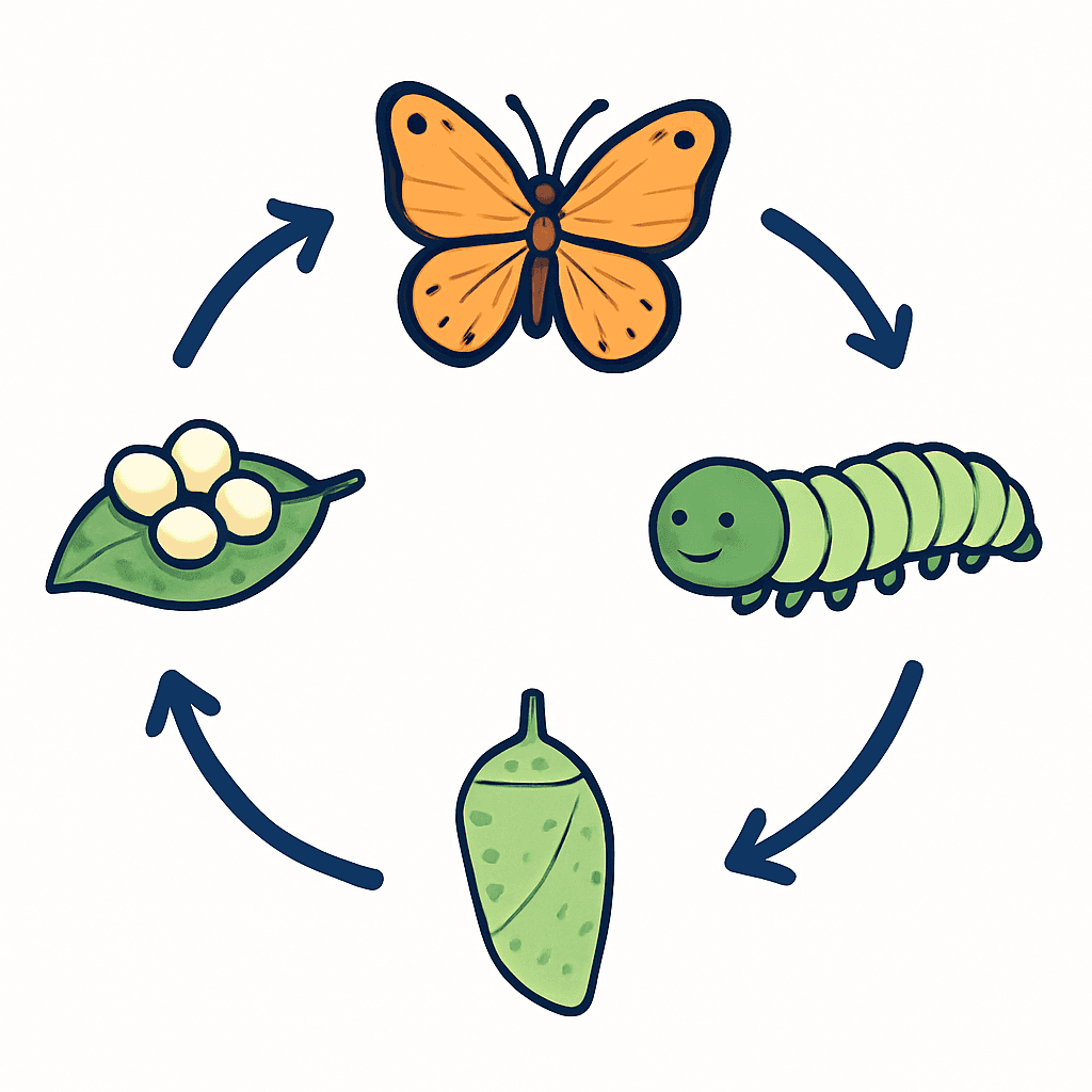 Life cycle of a butterfly