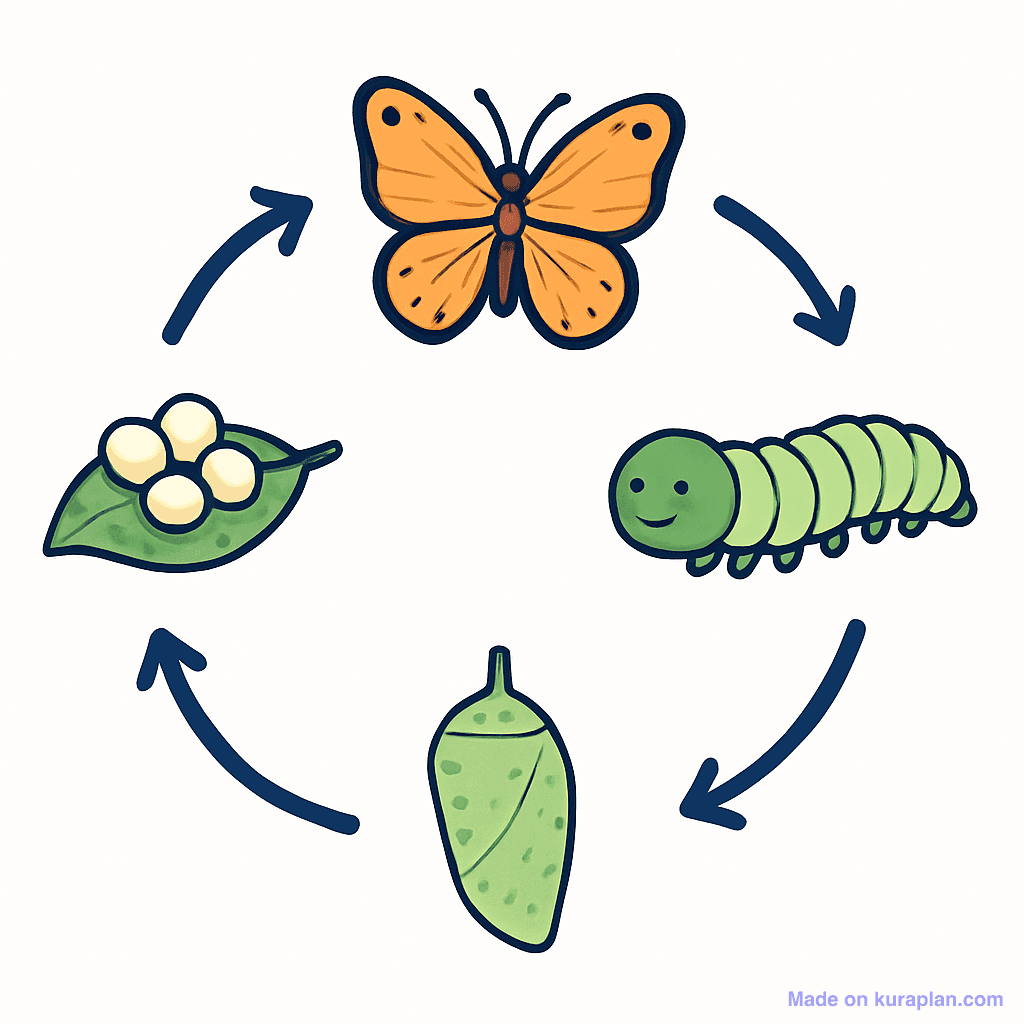 Life cycle of a butterfly