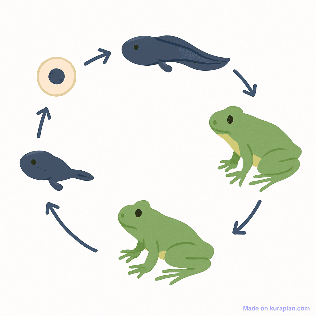Life cycle of a frog