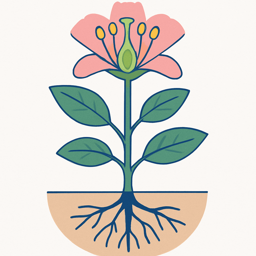 Plant — parts of a flower (unlabeled)