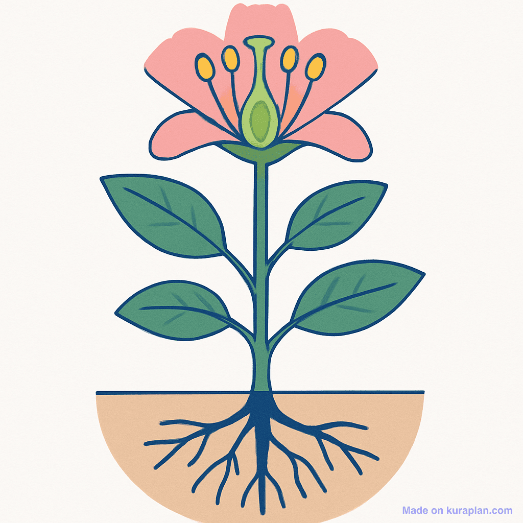 Plant — parts of a flower (unlabeled)