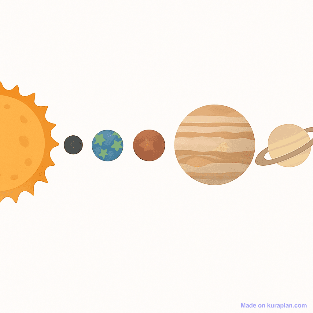 Solar System — 8 planets