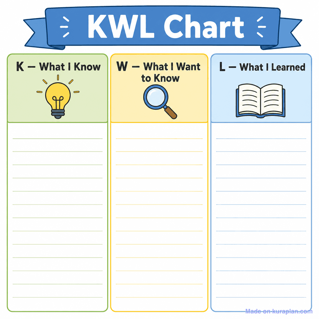 KWL Chart Template (simple)