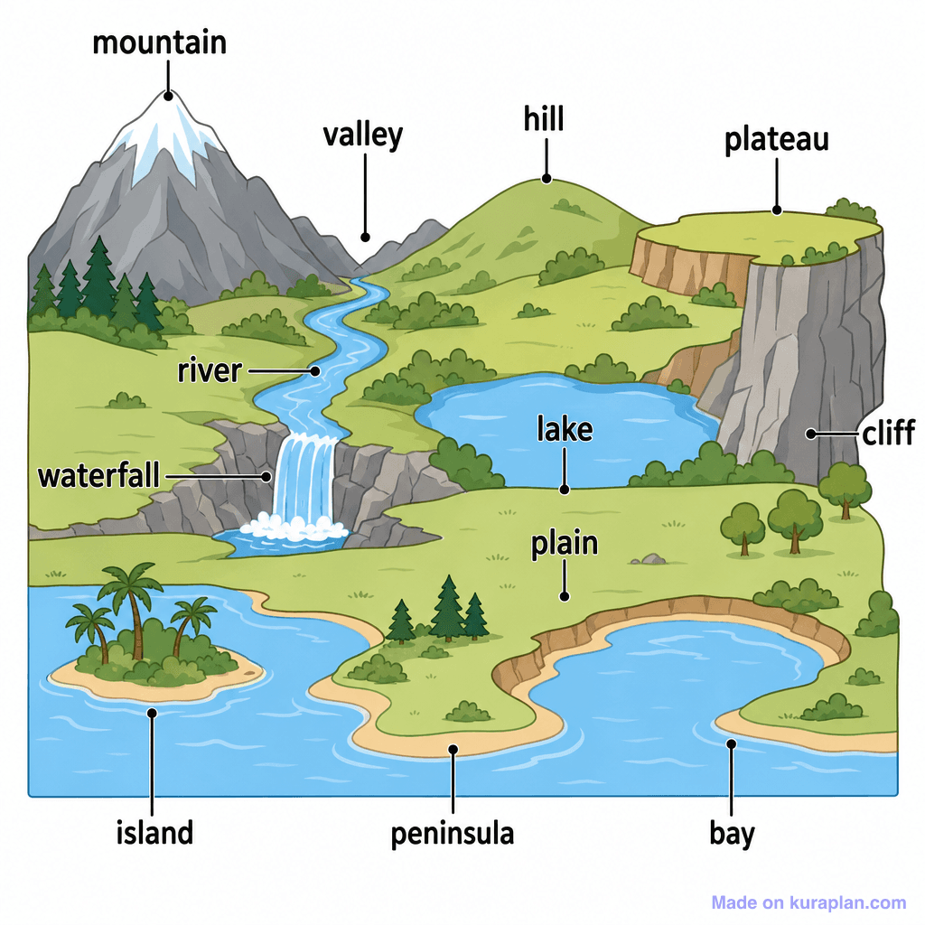 Landforms Reference Diagram (simple)