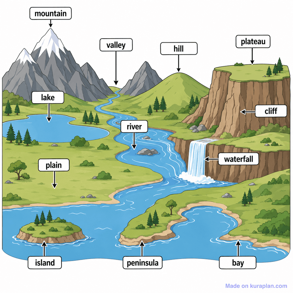 Landforms Reference Diagram (detailed)