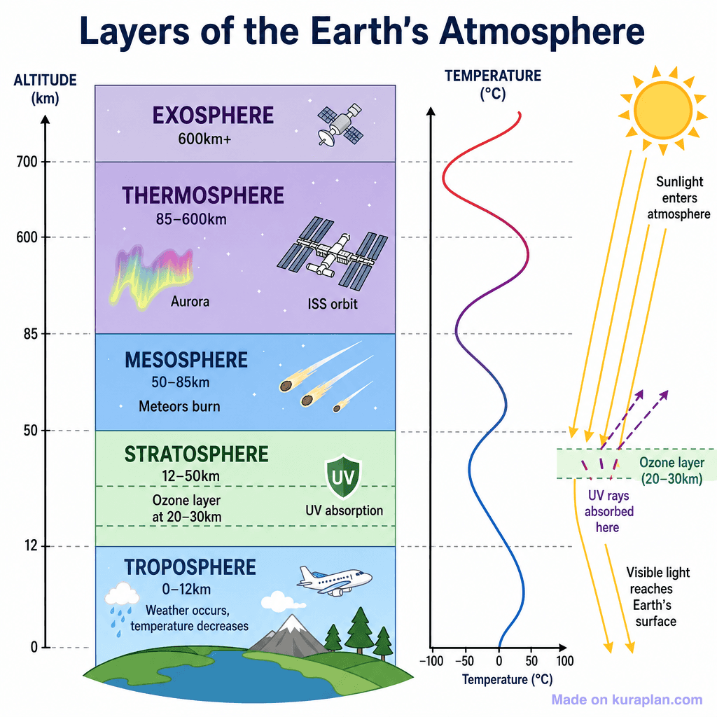 Layers of the Earth's Atmosphere (detailed)