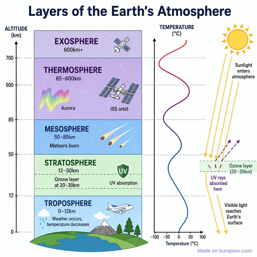 Layers of the Earth's Atmosphere (detailed)