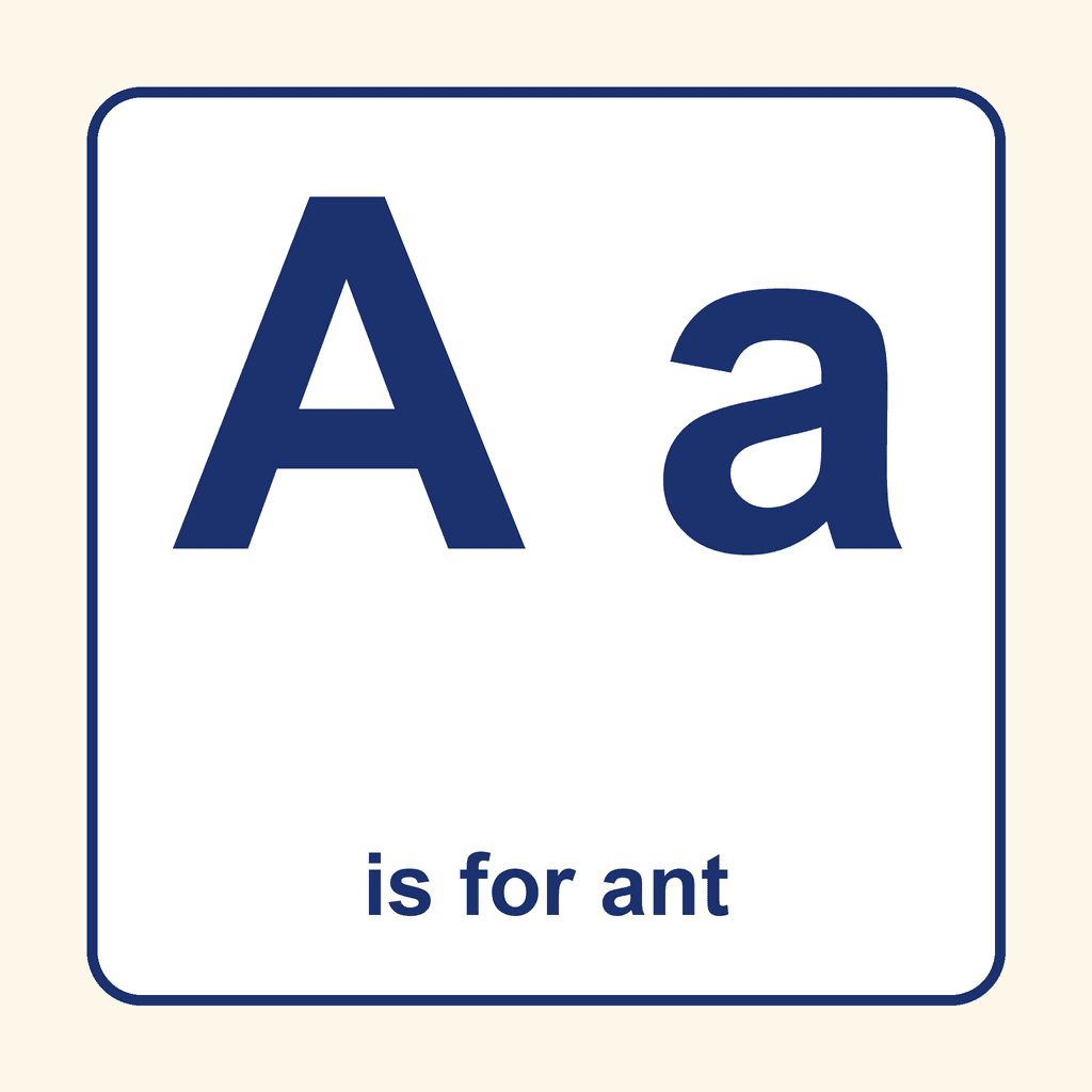 Letter Card — Aa (ant)