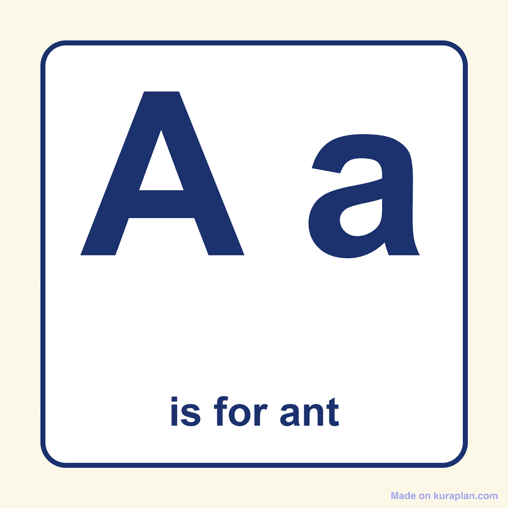 Letter Card — Aa (ant)