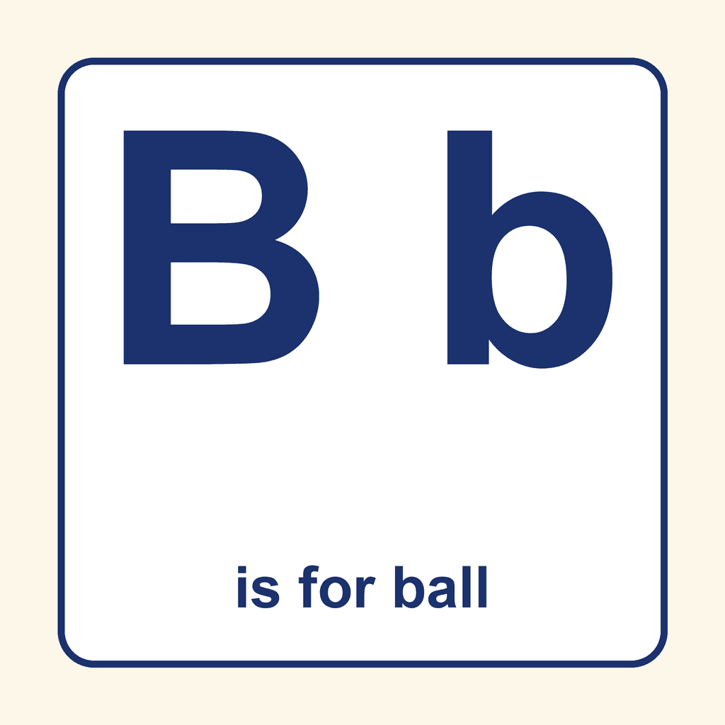 Letter Card — Bb (ball)