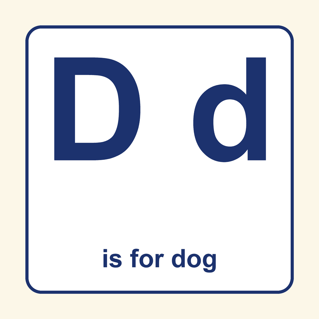 Letter Card — Dd (dog)
