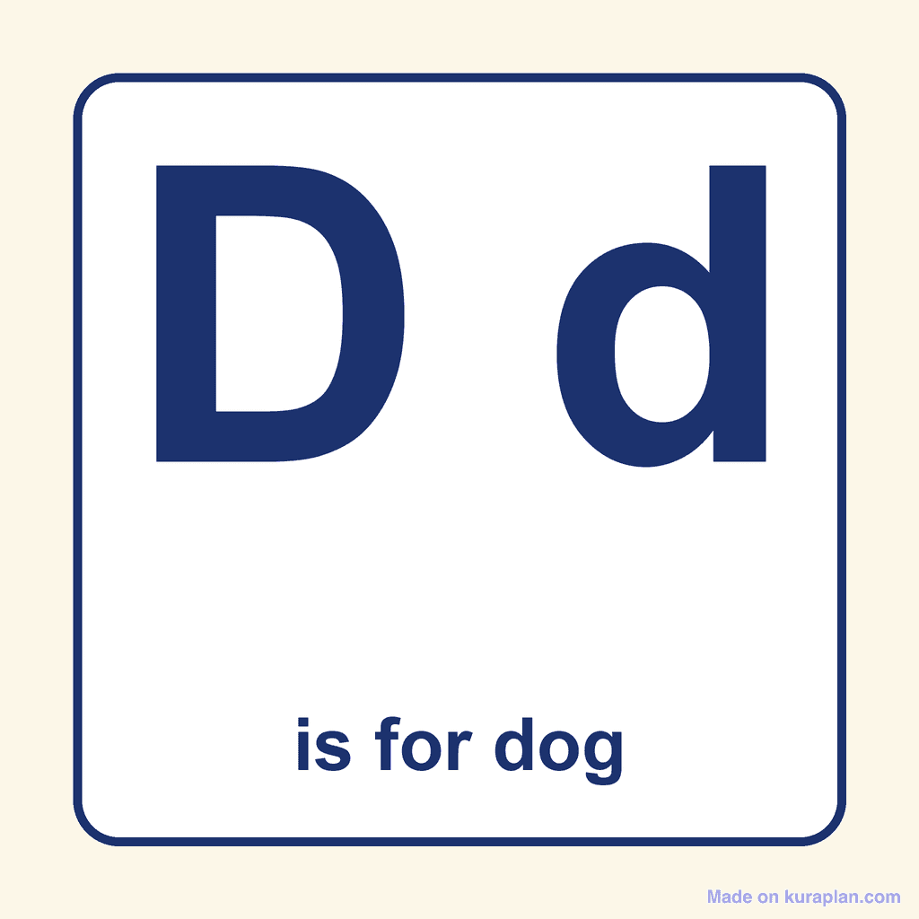 Letter Card — Dd (dog)
