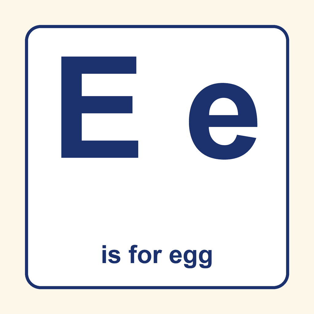 Letter Card — Ee (egg)