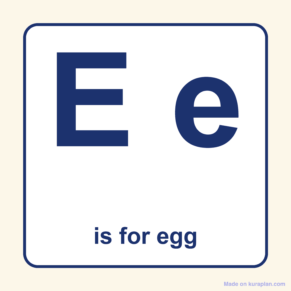Letter Card — Ee (egg)