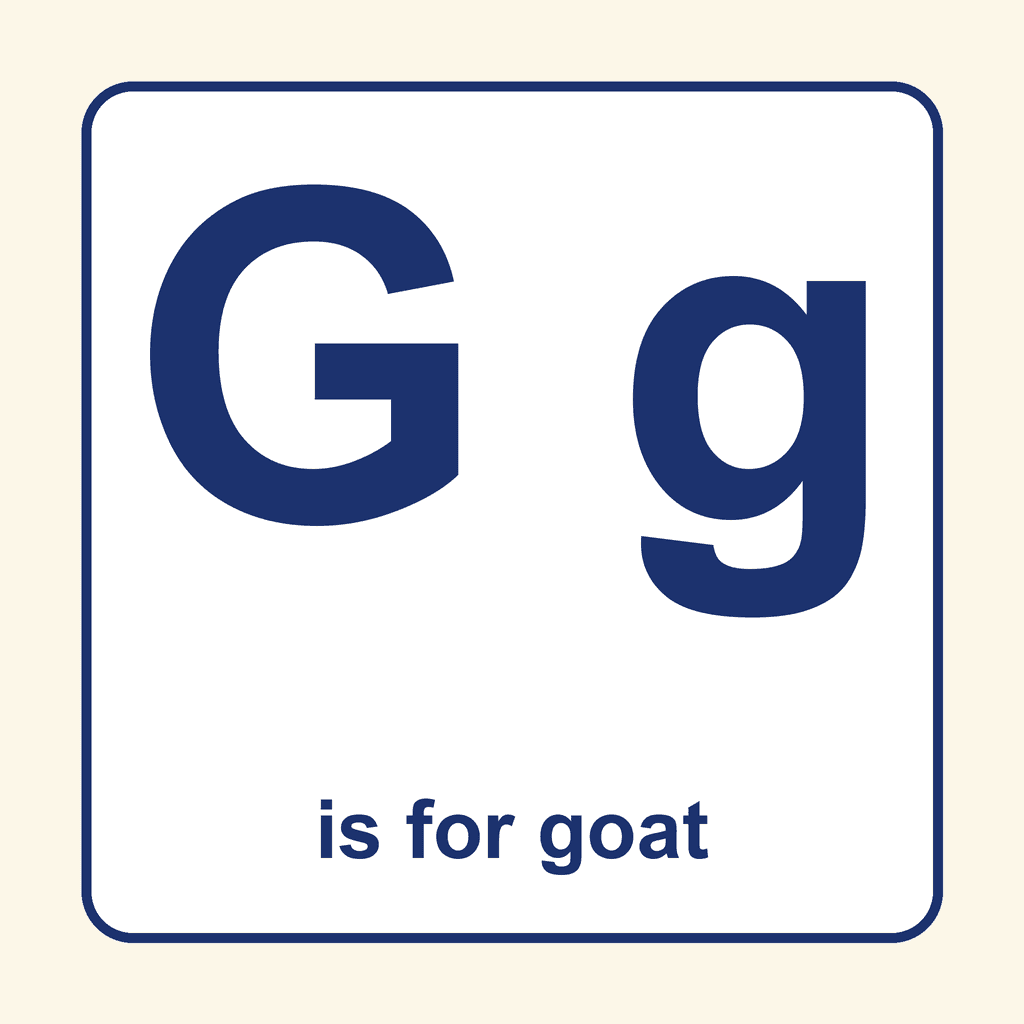 Letter Card — Gg (goat)