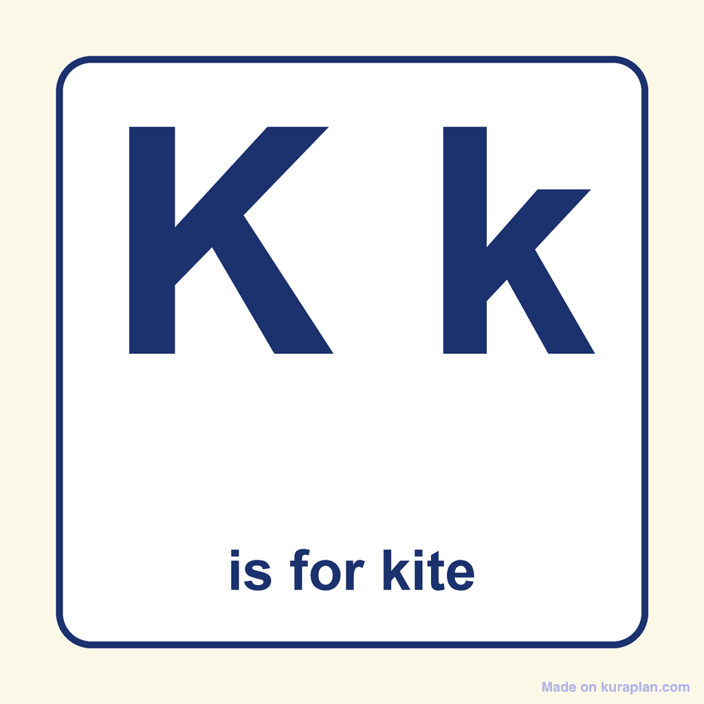 Letter Card — Kk (kite)