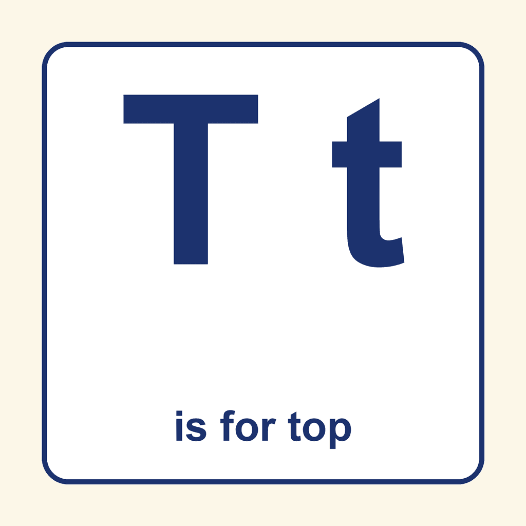 Letter Card — Tt (top)
