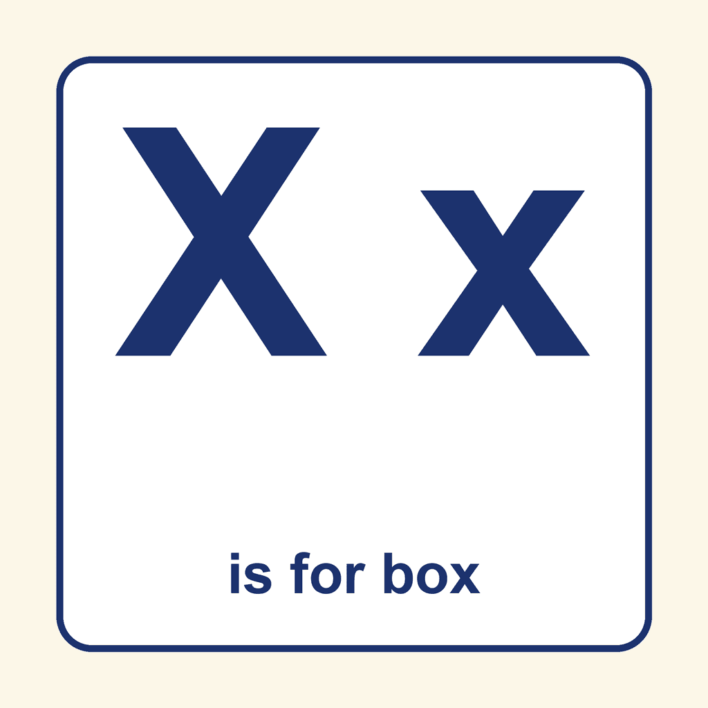 Letter Card — Xx (box)