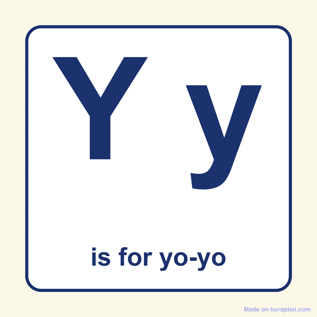 Letter Card — Yy (yo-yo)