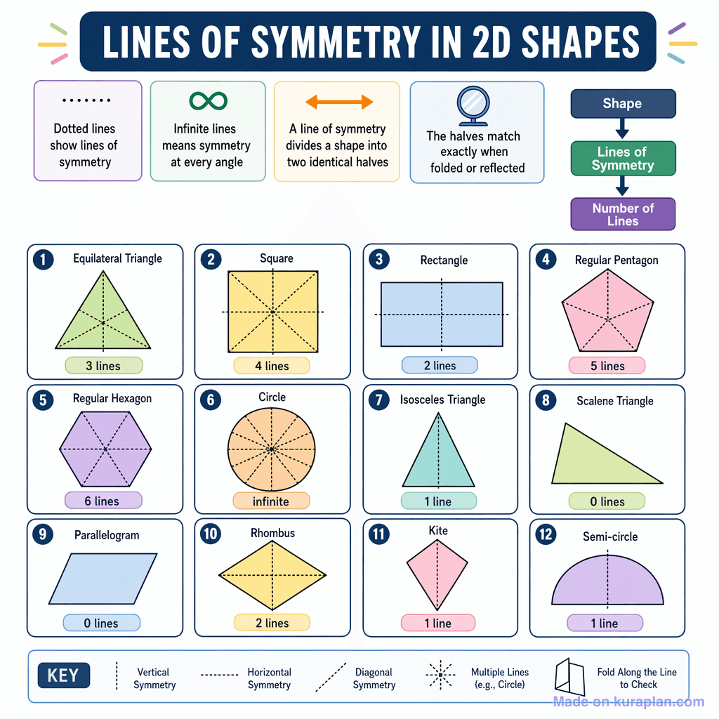 Lines of Symmetry in 2D Shapes (detailed)