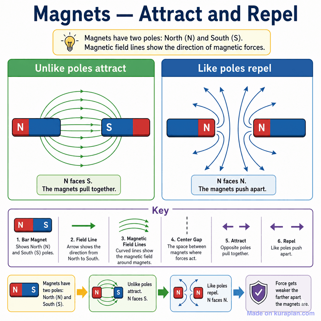 Magnets — Attract and Repel (detailed)