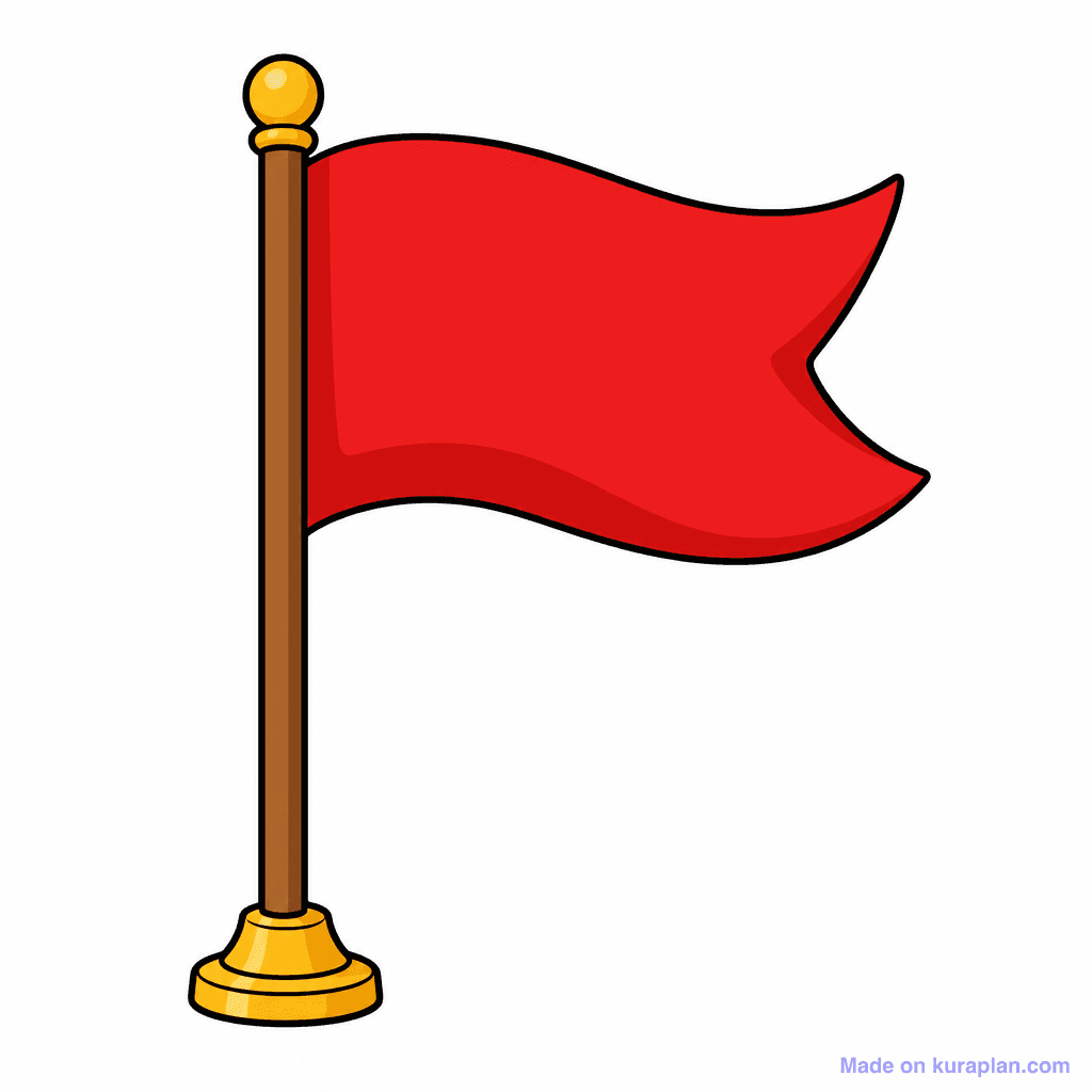 Marker Flag On Pole
