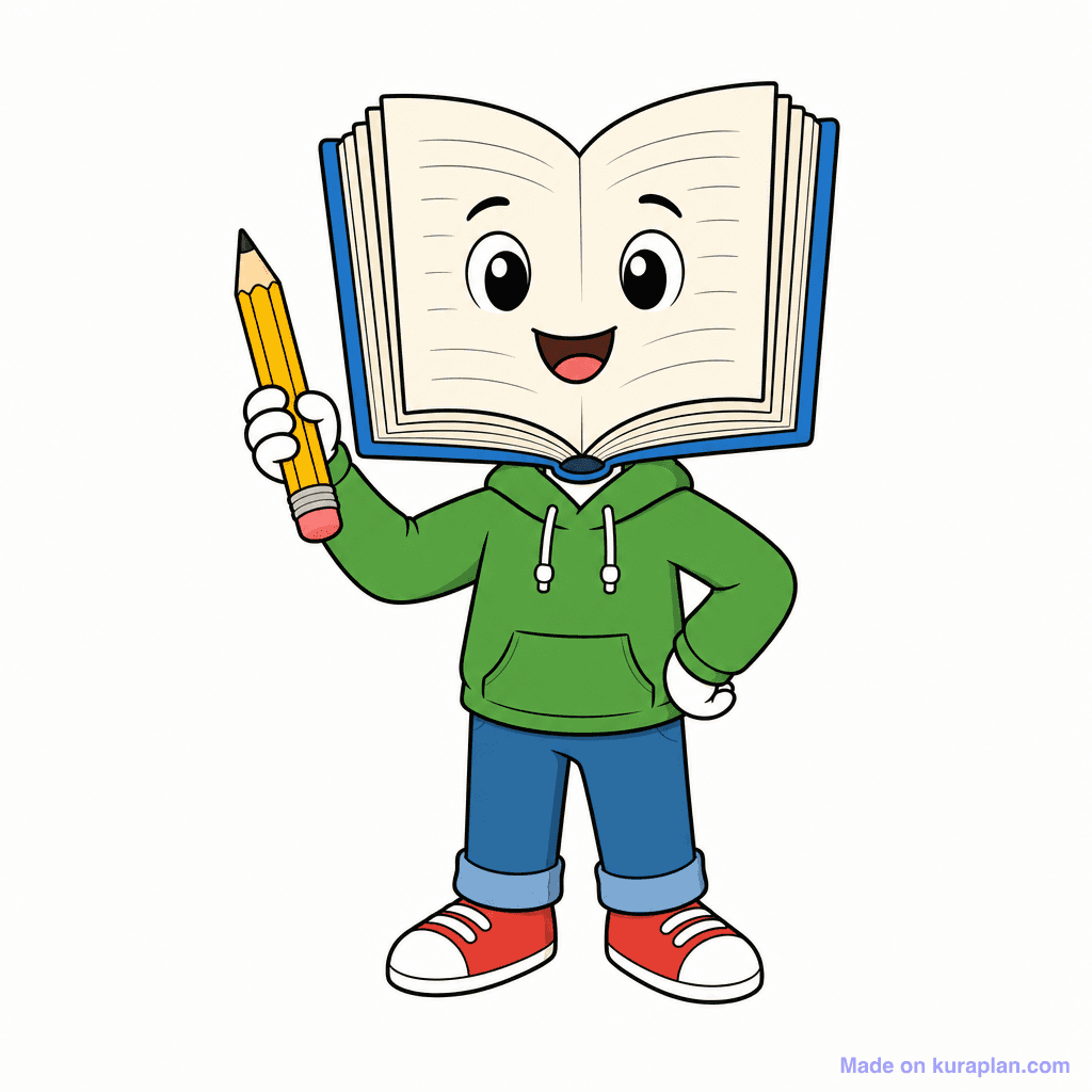 Mascot English Book Head