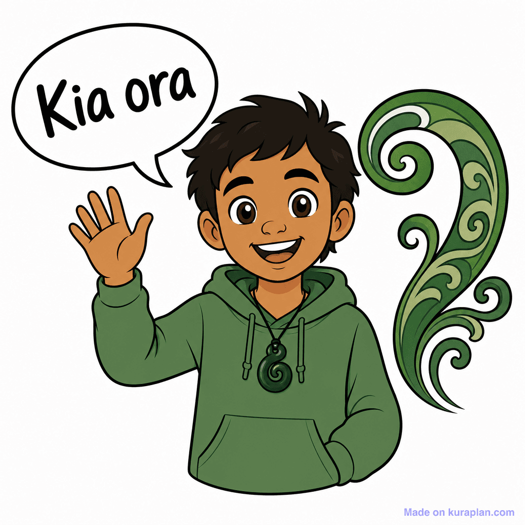 Mascot Te Reo Kia Ora Kid