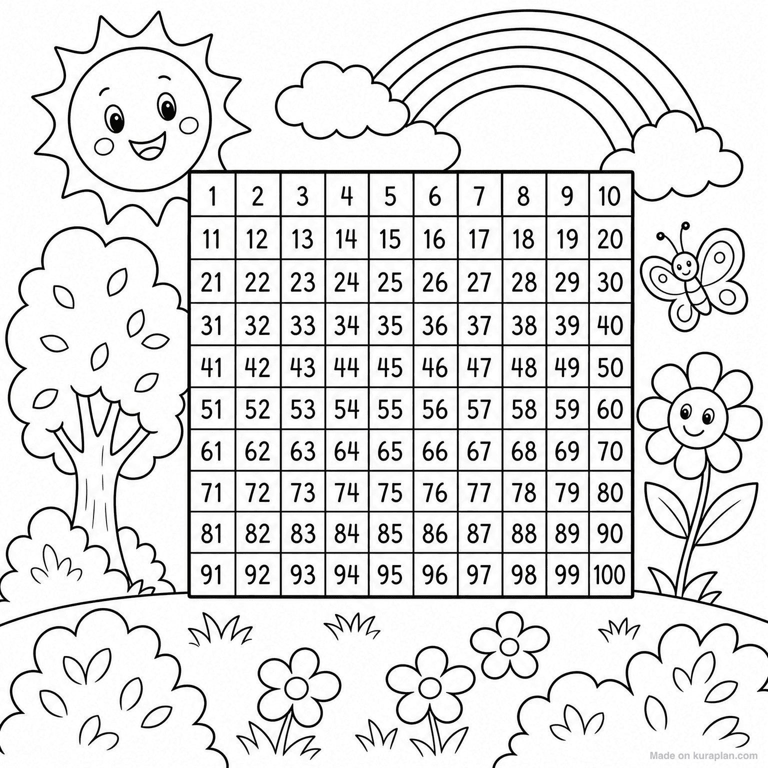 Color by Skip Counting - 5s — Coloring Page