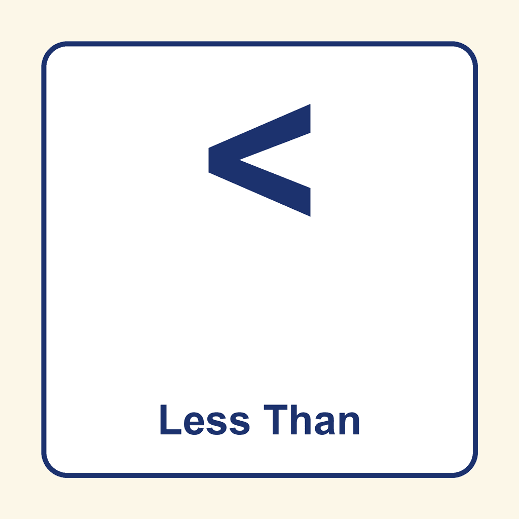 Math Symbol — < (Less Than)
