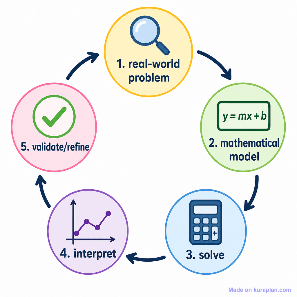 Mathematical Modelling Cycle (simple)