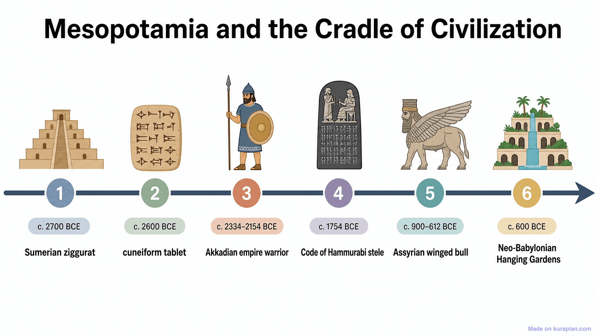 Mesopotamia and the Cradle of Civilization Timeline