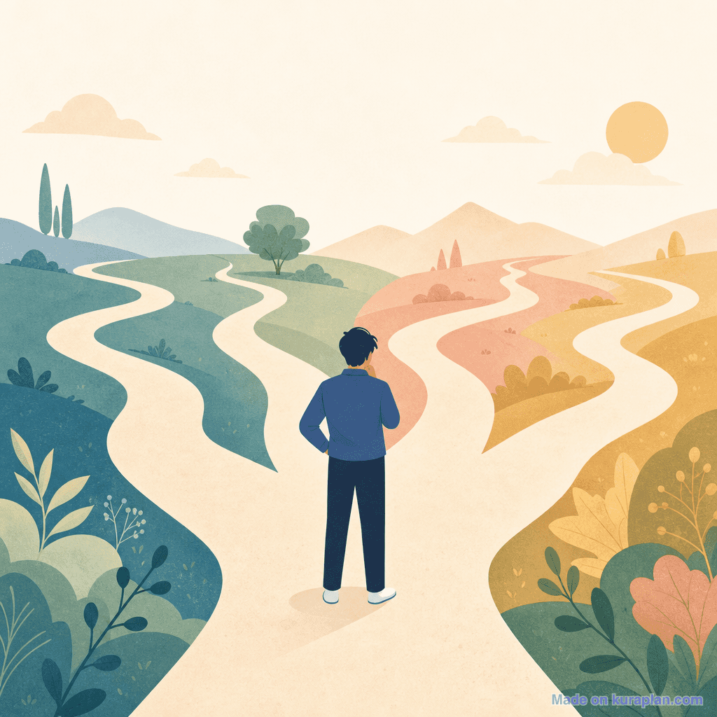 Crossroads with diverging paths