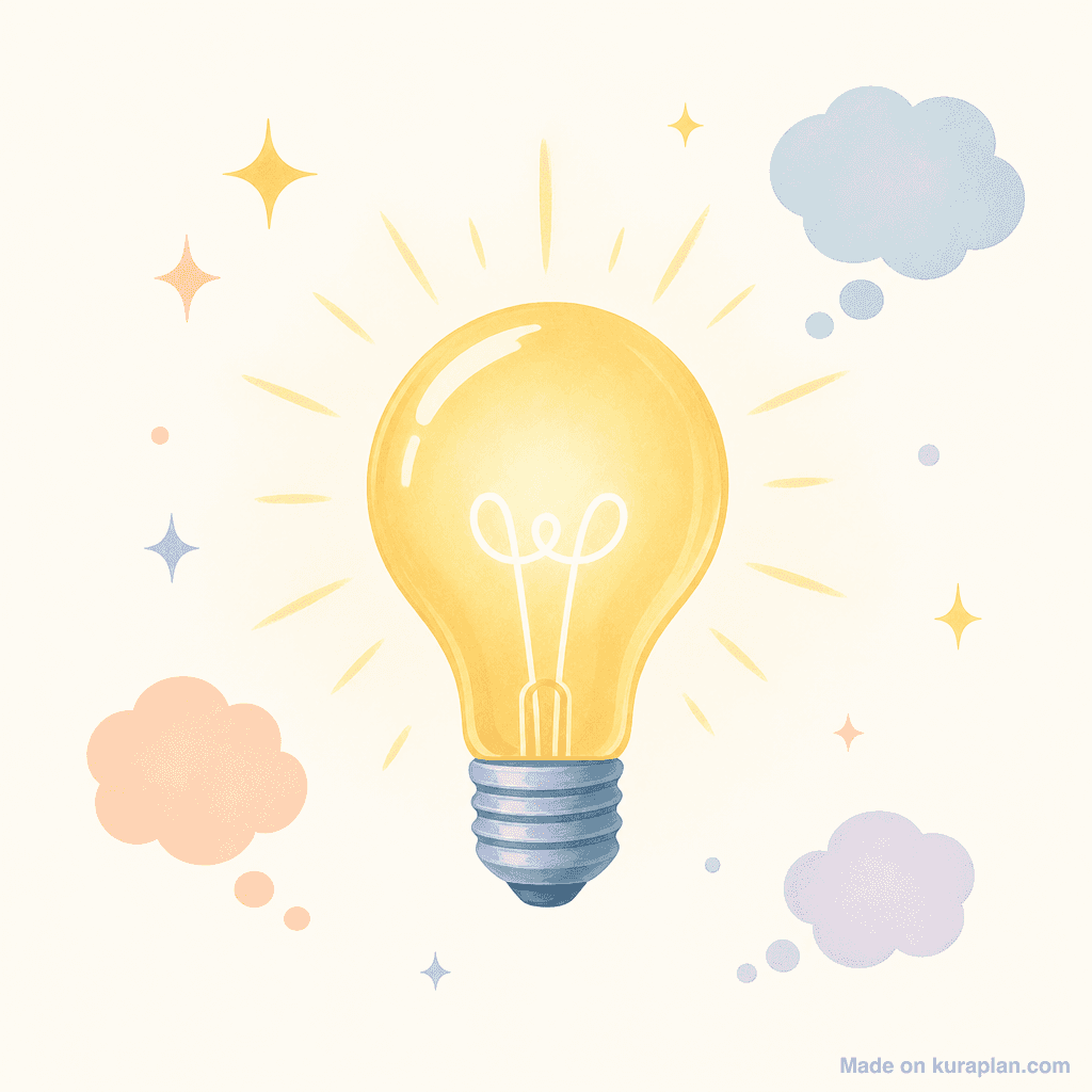 Glowing lightbulb idea