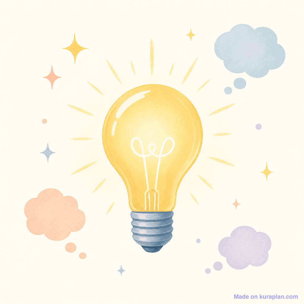 Glowing lightbulb idea