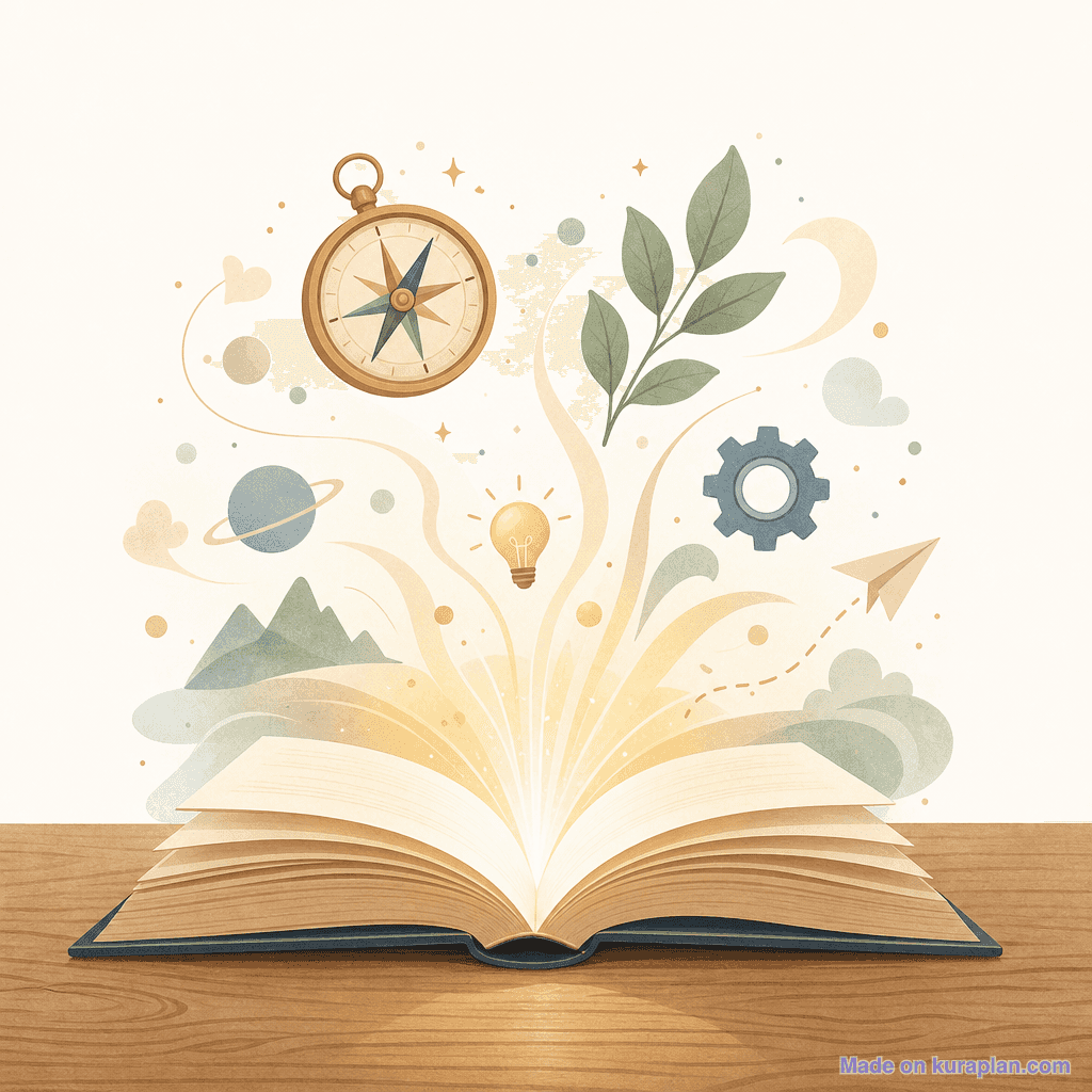 Open book with golden light