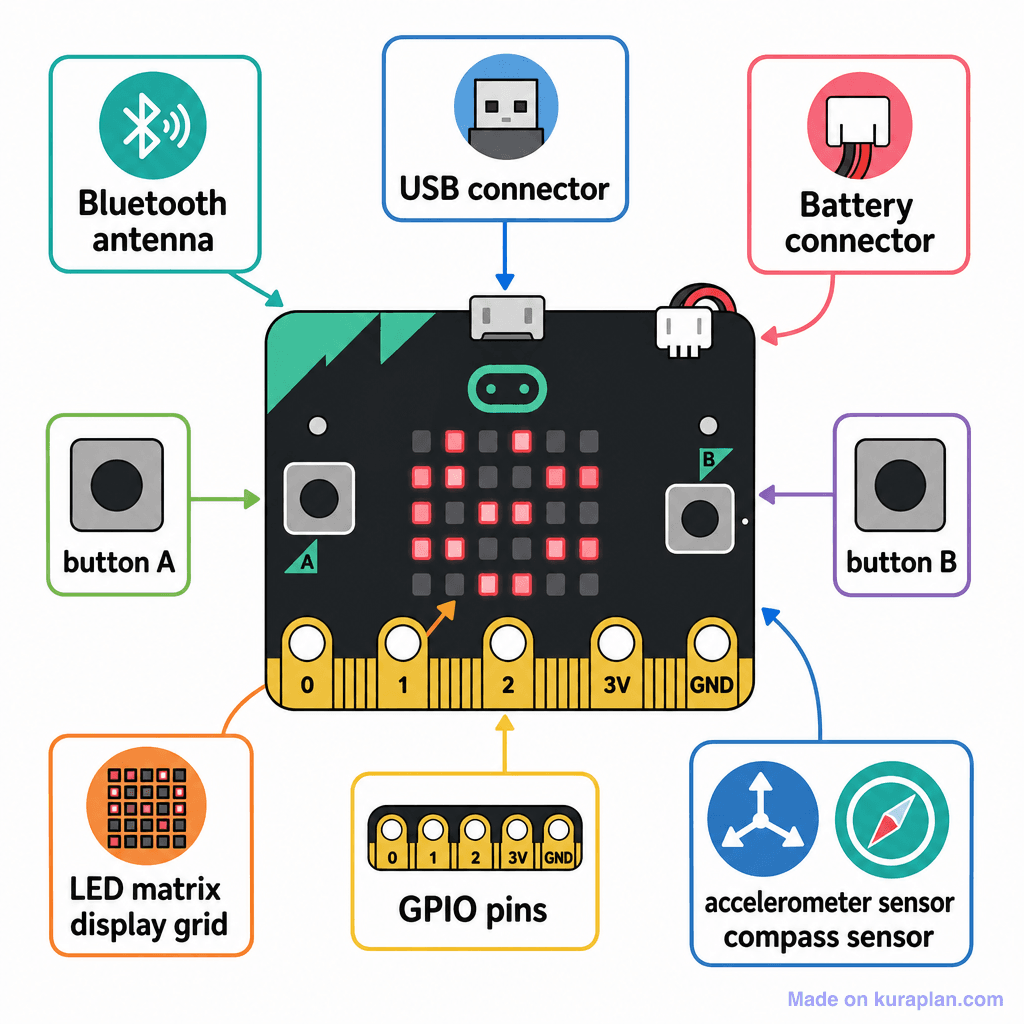 BBC micro:bit Components and Features (simple)