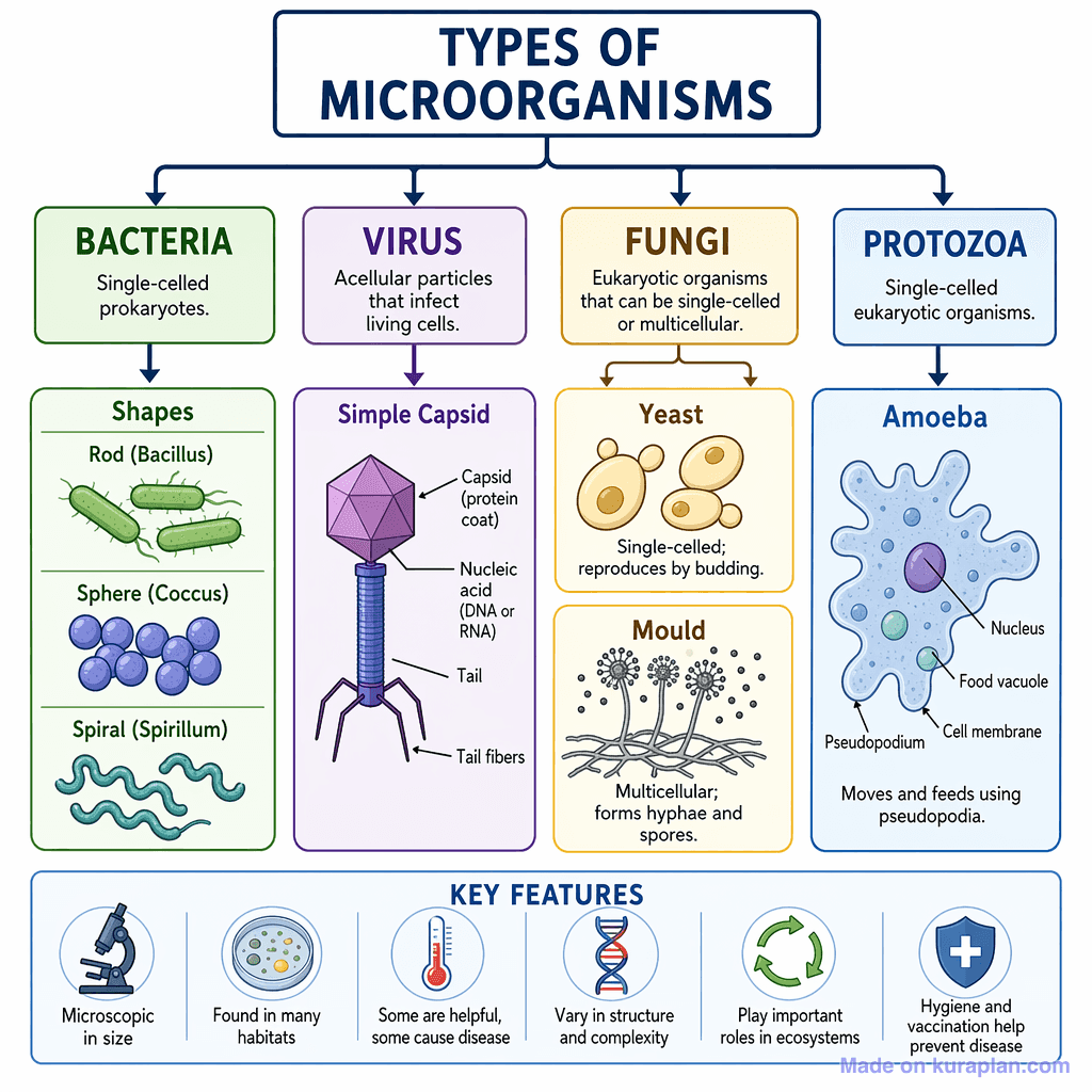 Types of Microorganisms (detailed)