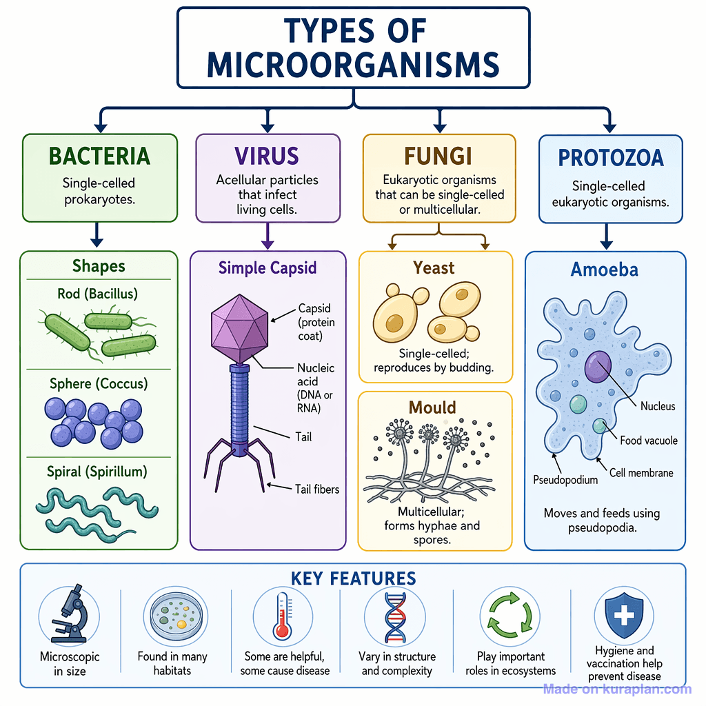 Types of Microorganisms (detailed)