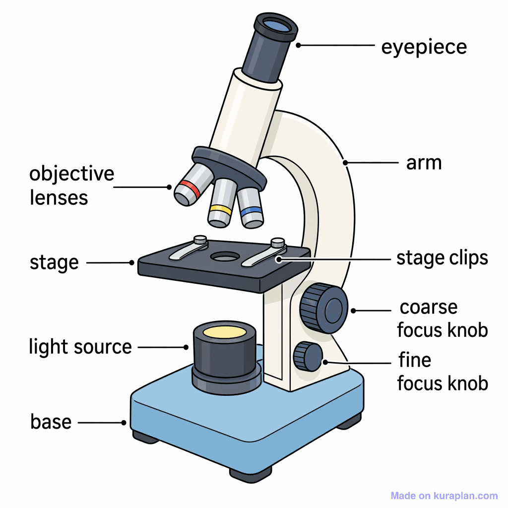Parts of a Microscope (simple)